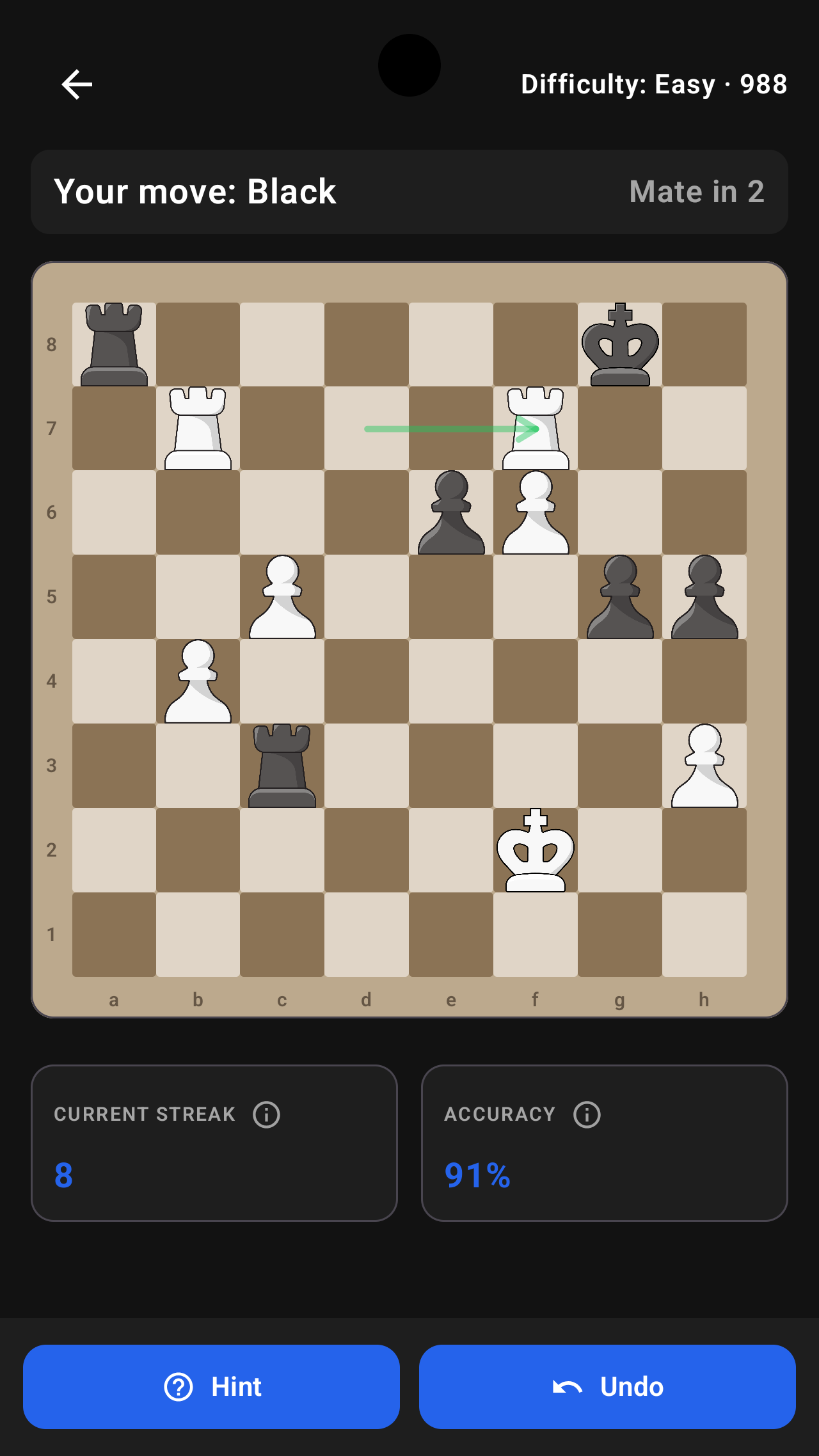 Chess Mate Puzzles gameplay screenshot 2
